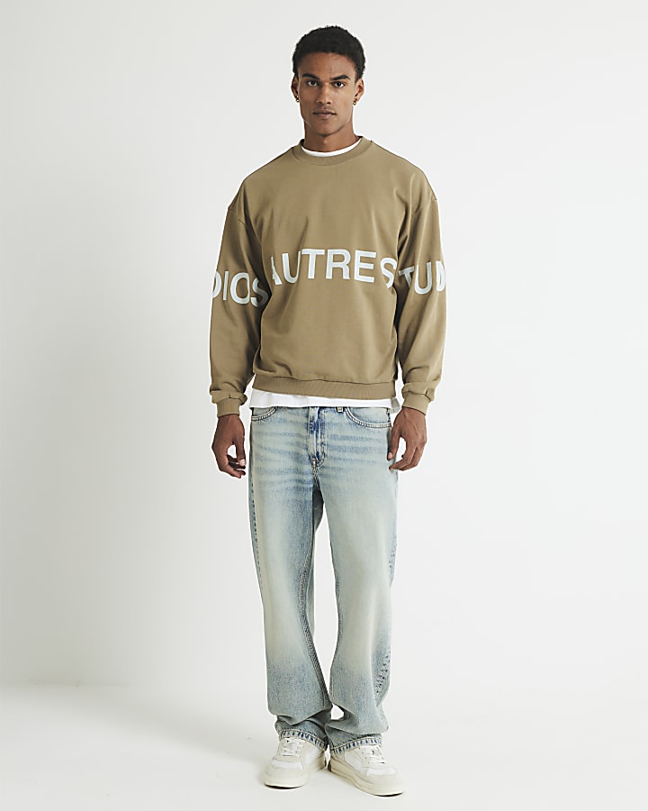Stone Oversized Fit Autre Studios Sweatshirt