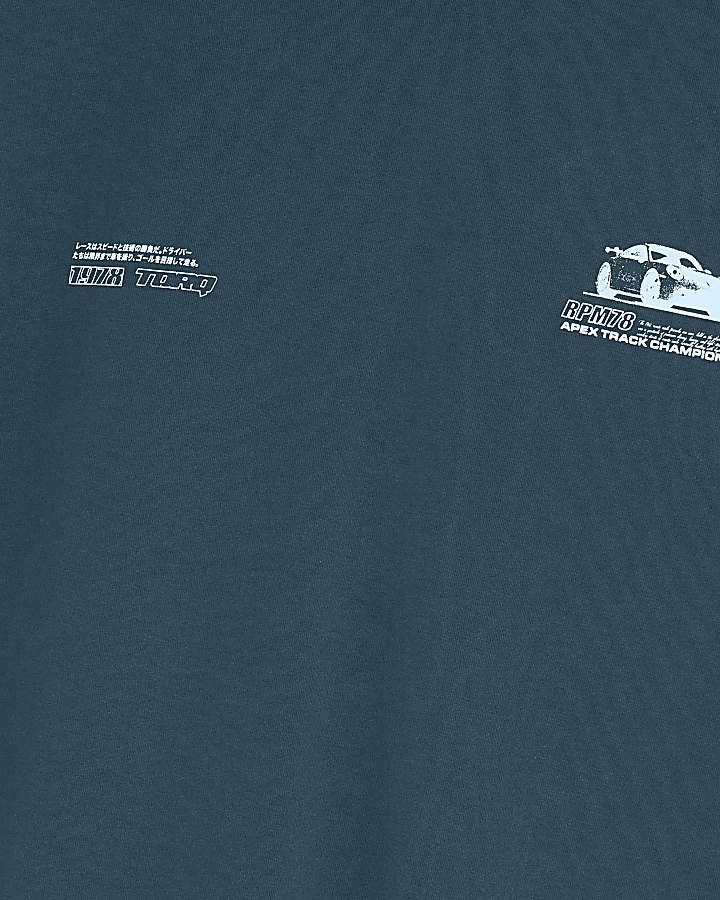 Green Oversized Fit Racing T-Shirt