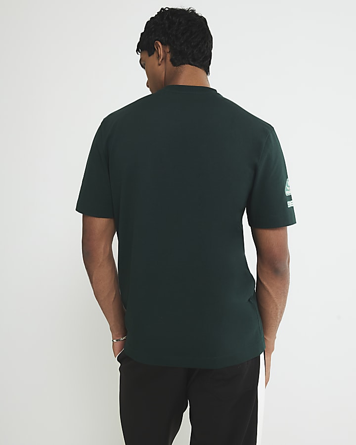 Green Regular Fit Penrose Crest T-Shirt 
