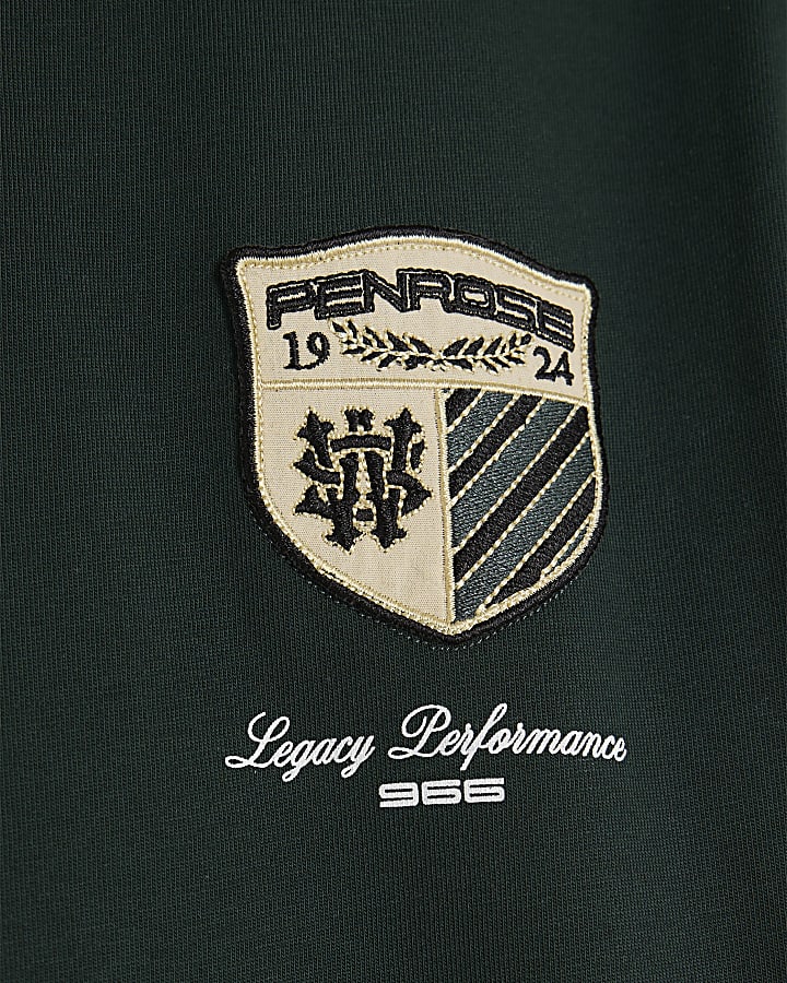 Green Regular Fit Penrose Crest T-Shirt 