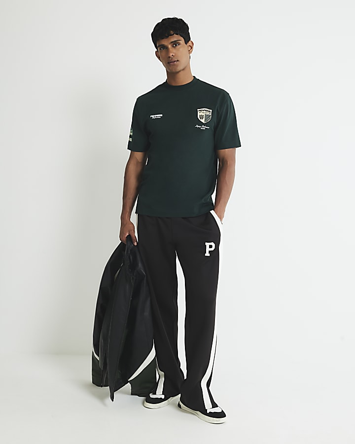 Green Regular Fit Penrose Crest T-Shirt 
