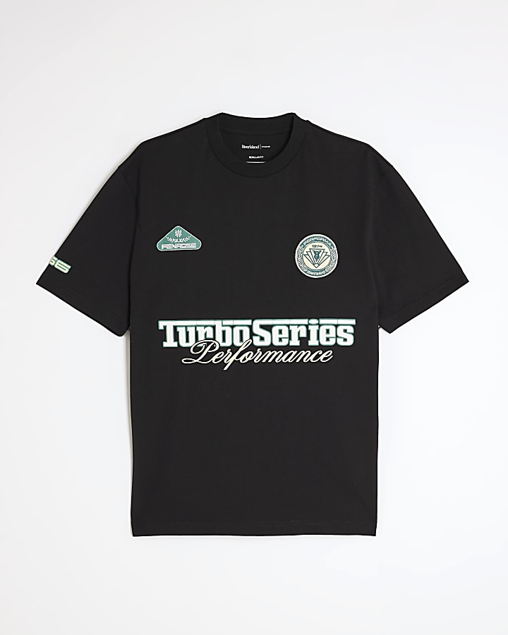 Black Regular Fit Turbo Series T-Shirt