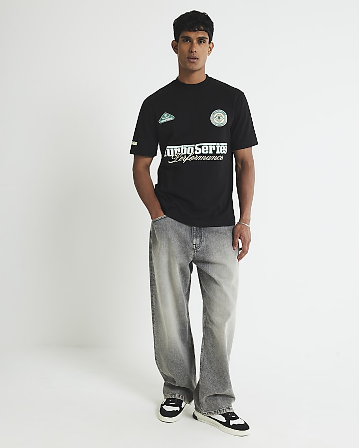 Black Regular Fit Turbo Series T-Shirt