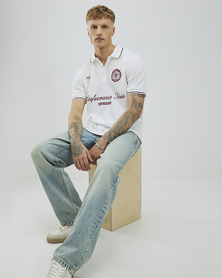 White Regular fit Performance Polo Shirt