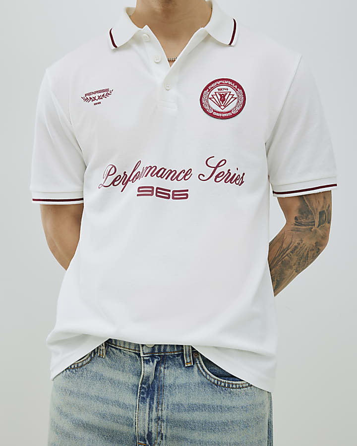 White Regular fit Performance Polo Shirt