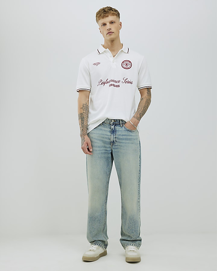 White Regular fit Performance Polo Shirt