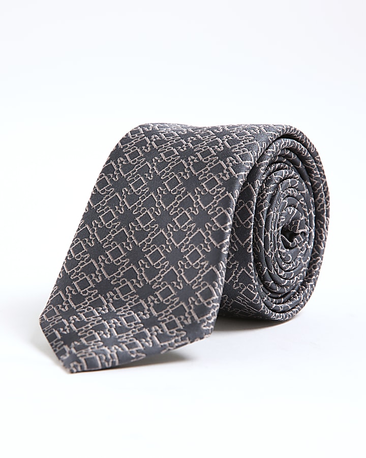 Black Monogram Tie