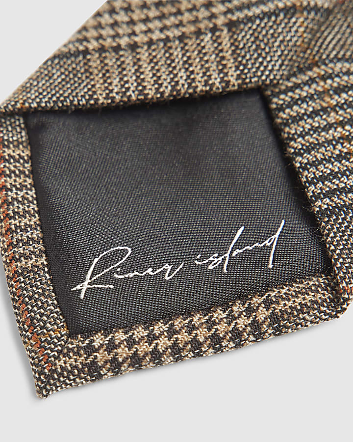 Brown Check Tie Bar