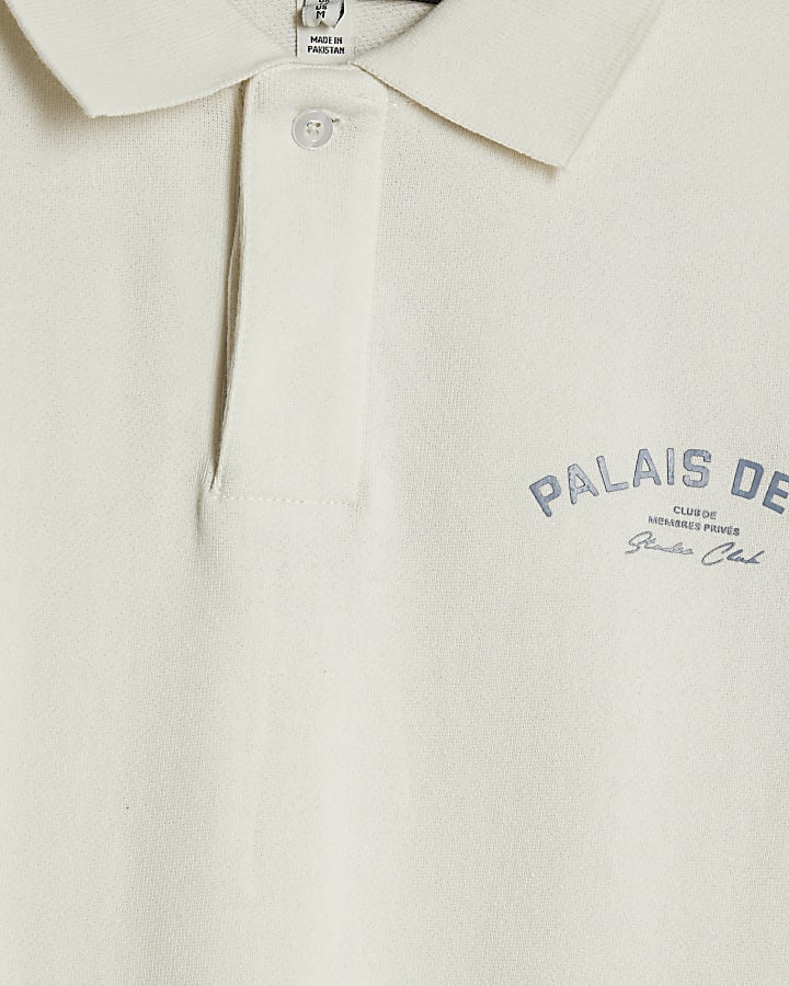 Cream Oversized Fit Palais Polo Shirt