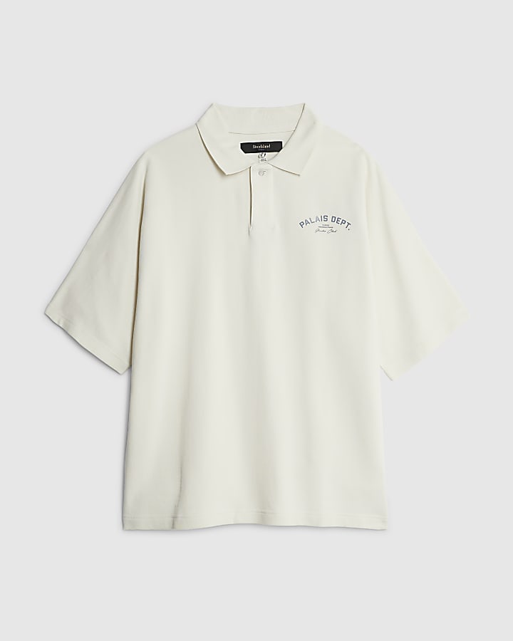 Cream Oversized Fit Palais Polo Shirt