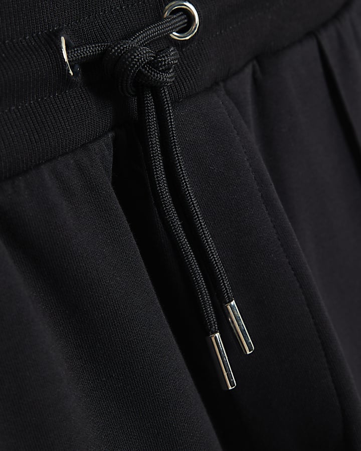 Black Regular Fit Scuba Open Hem Joggers