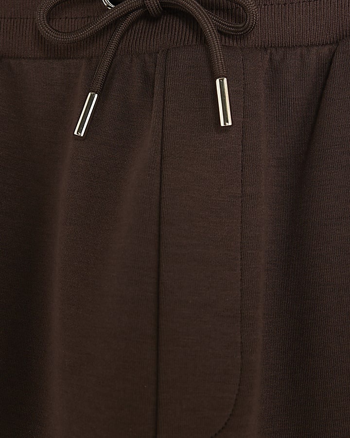 Brown Regular Fit Scuba Open Hem Joggers