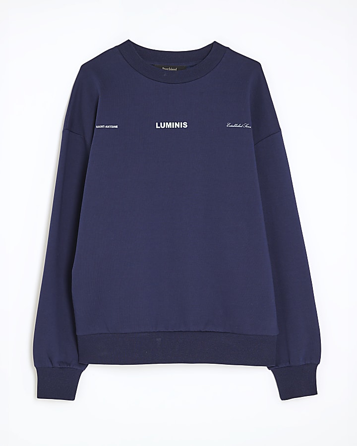 Navy Oversized Fit Luminis Sweatshirt