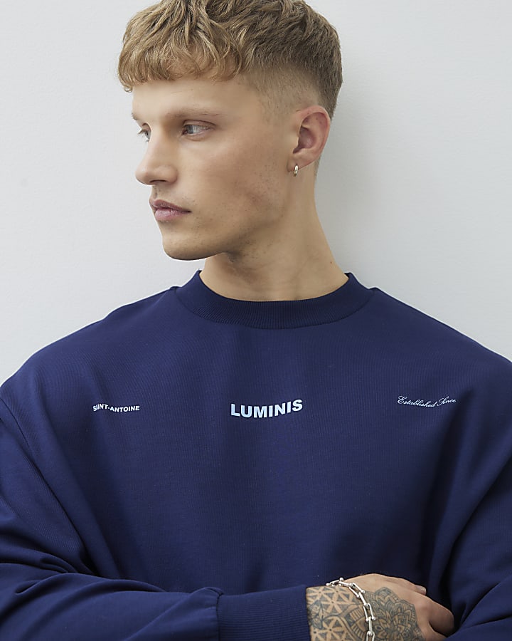 Navy Oversized Fit Luminis Sweatshirt