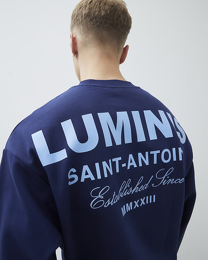 Navy Oversized Fit Luminis Sweatshirt