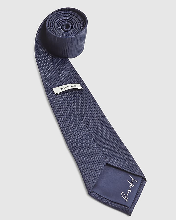 Navy Micro Dot Tie