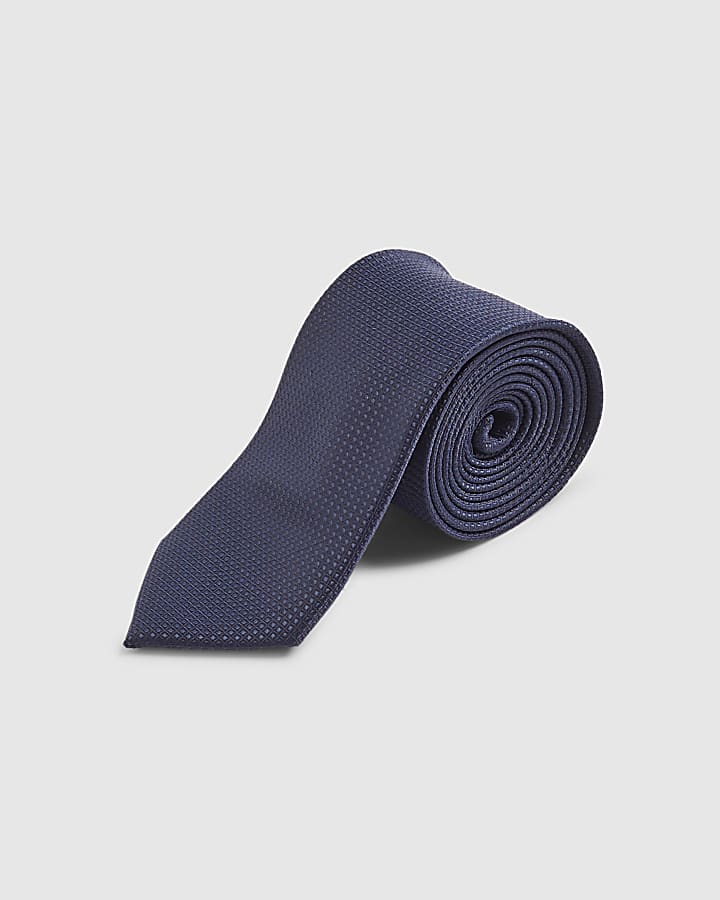 Navy Micro Dot Tie