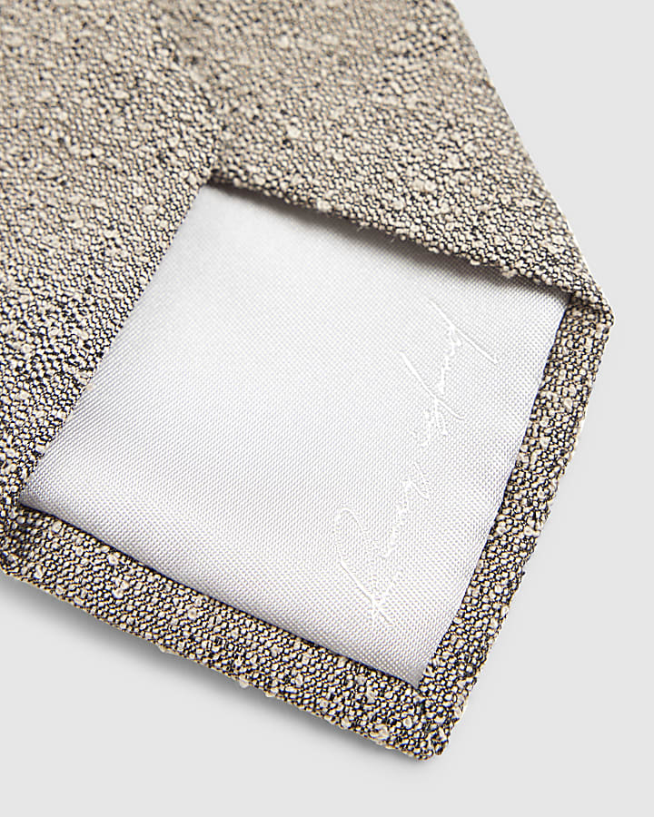 Beige Textured Tie