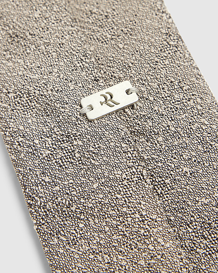 Beige Textured Tie