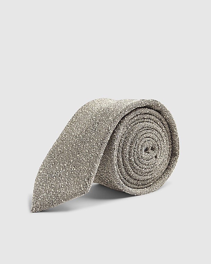 Beige Textured Tie