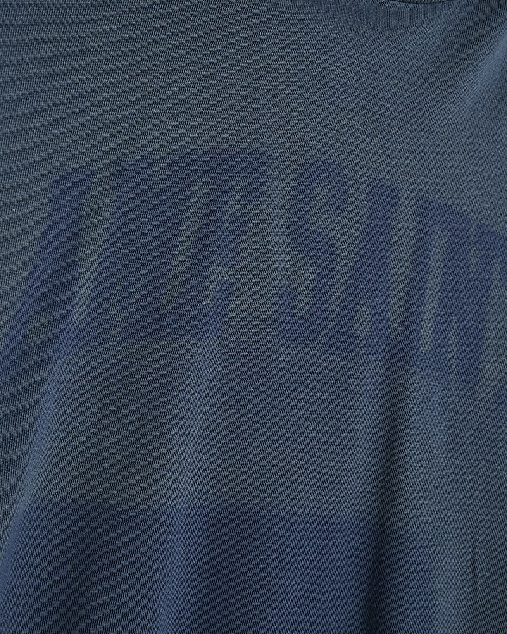 Blue Oversized Fit Ame Saint Hoodie