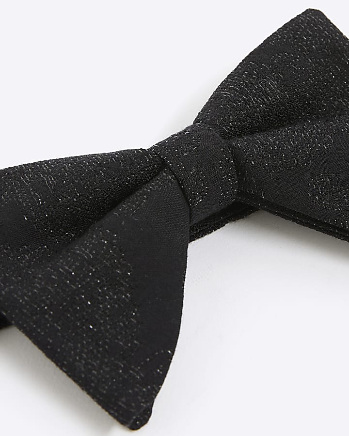 Black Glitter Bow Tie