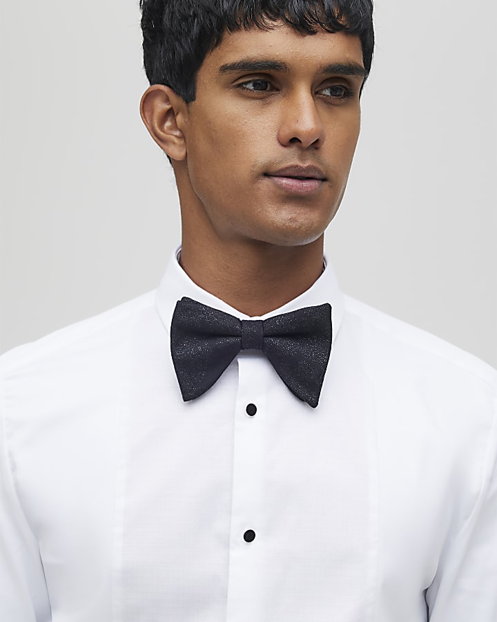 Black Glitter Bow Tie