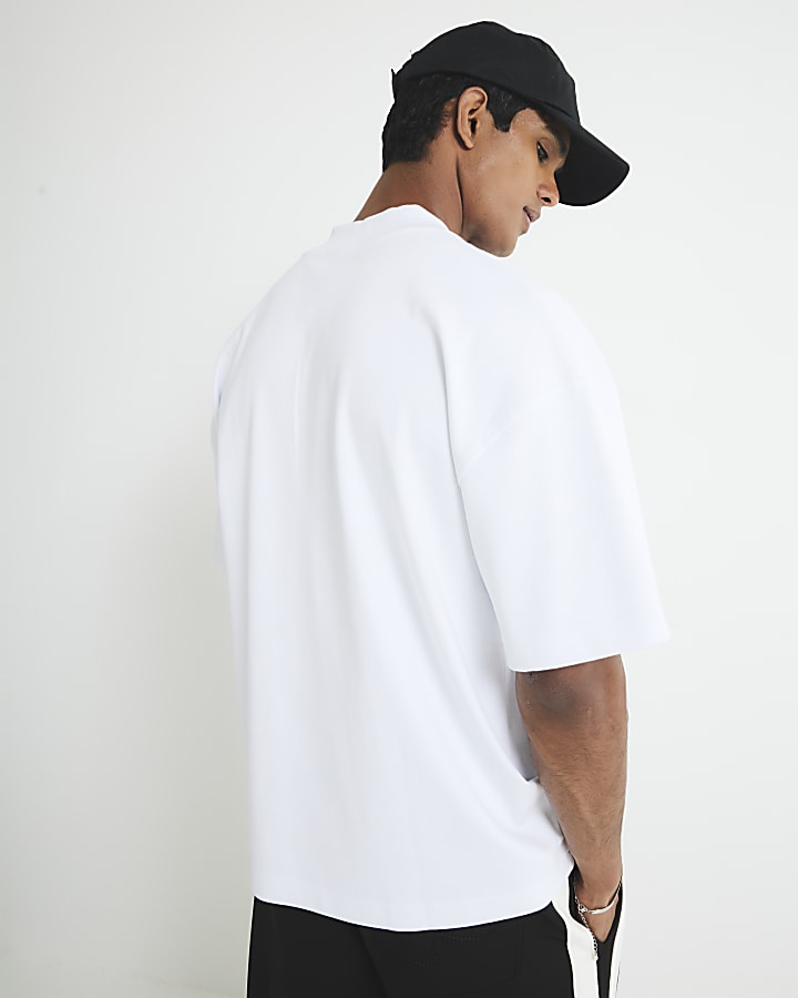 White Oversized Fit L'equipe T-Shirt