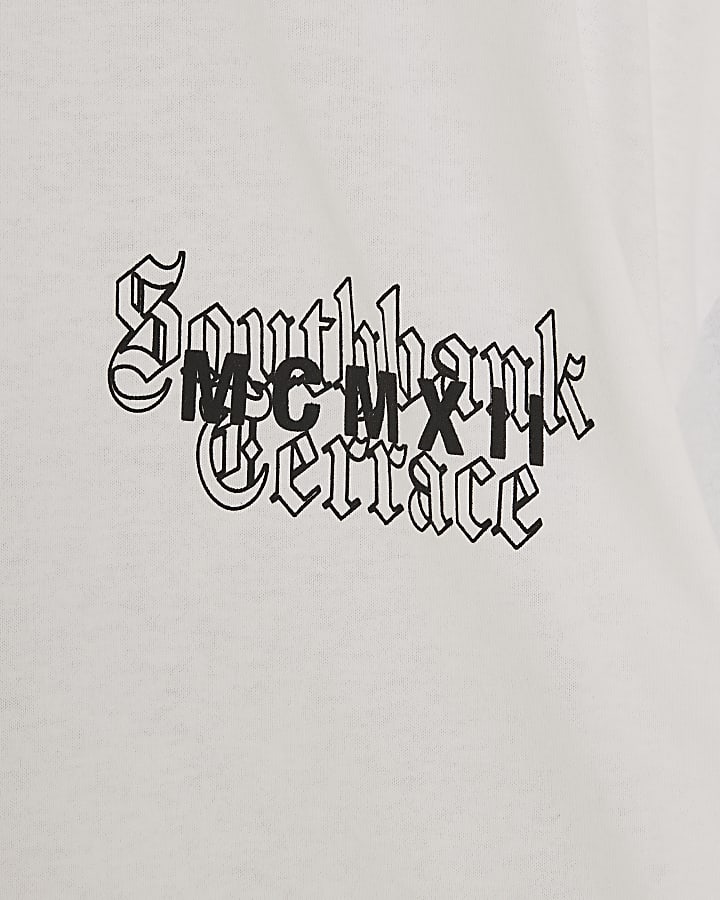 White Oversized Fit Southbank Terrace T-Shirt