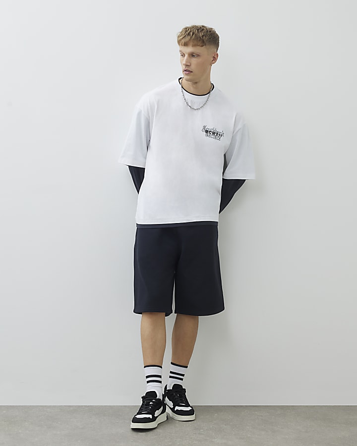 White Oversized Fit Southbank Terrace T-Shirt