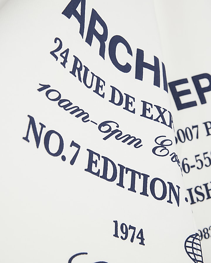 White Oversized Fit Archive Dept Sweatshirt