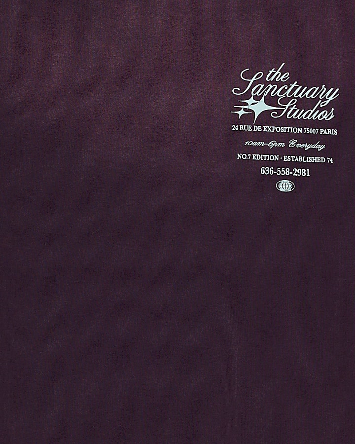 Purple Regular Fit Sanctuary Studios T-Shirt