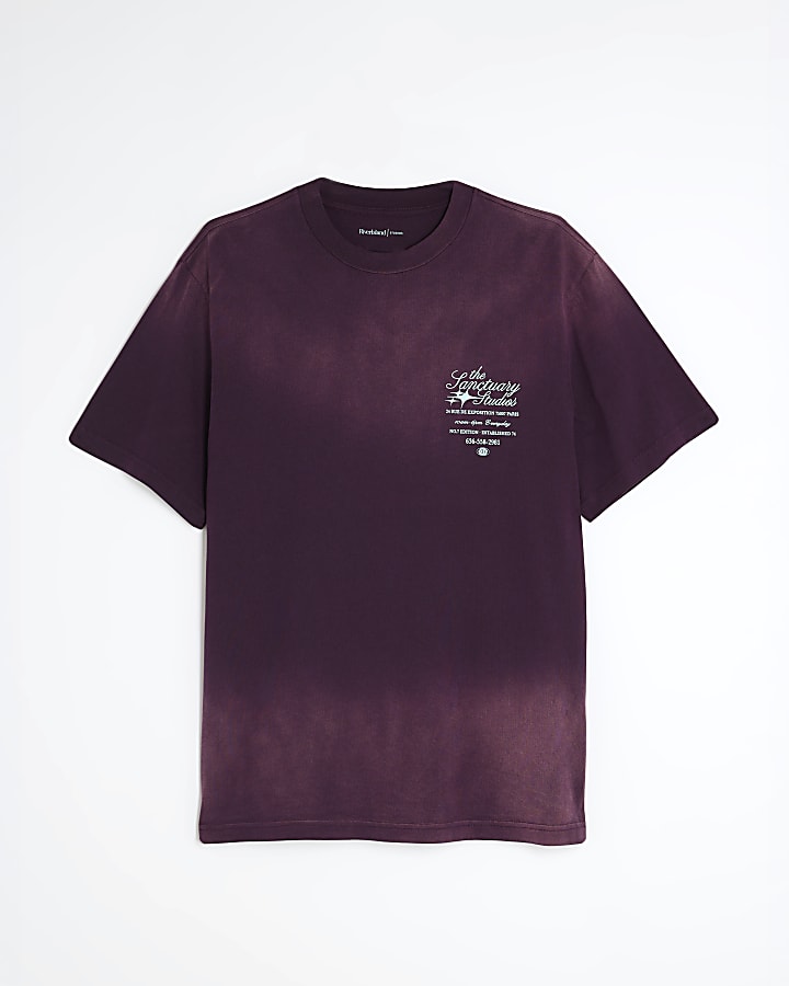 Purple Regular Fit Sanctuary Studios T-Shirt