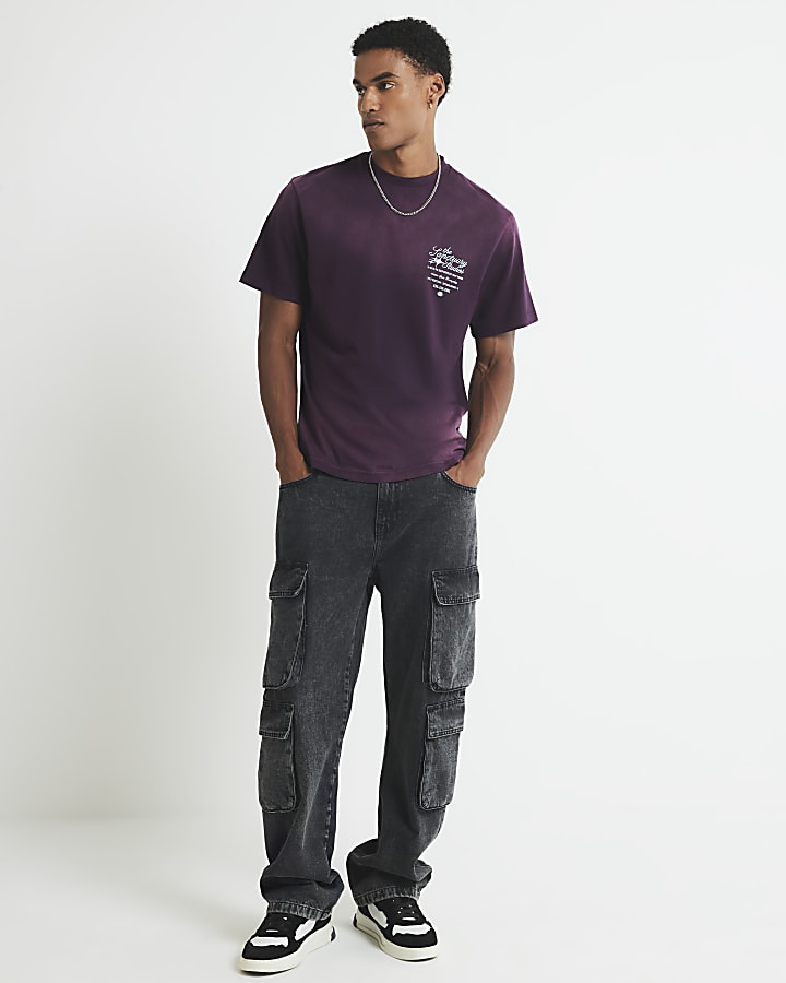 Purple Regular Fit Sanctuary Studios T-Shirt