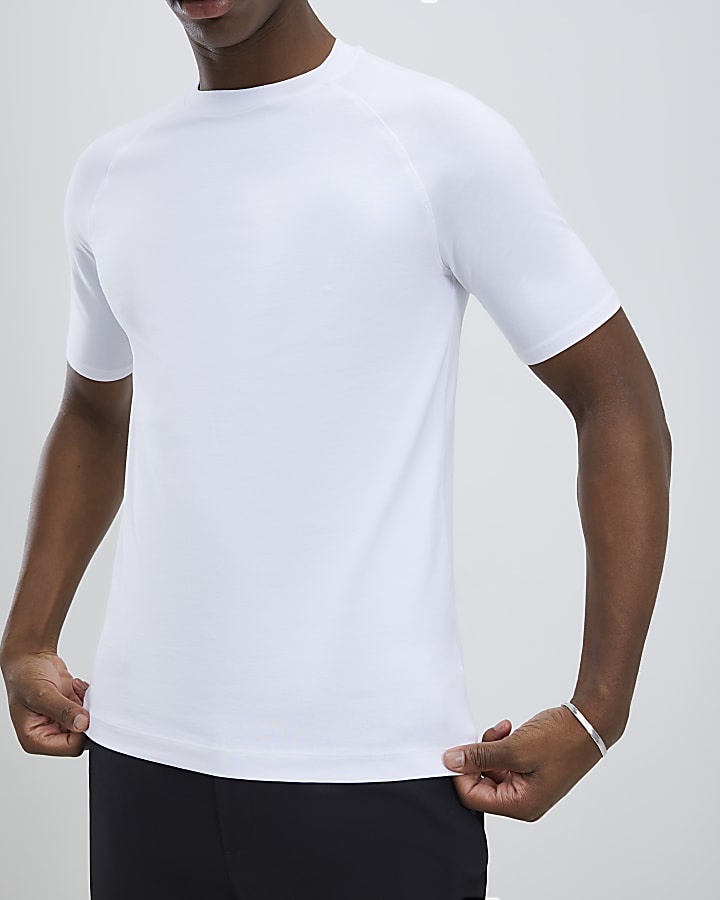White Muscle Fit T-Shirt
