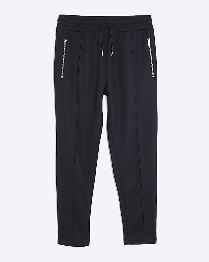 Navy Slim Fit Pique Joggers