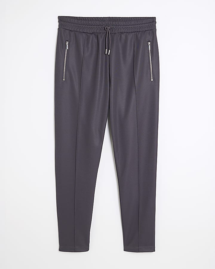 Grey Slim Fit Pique Joggers