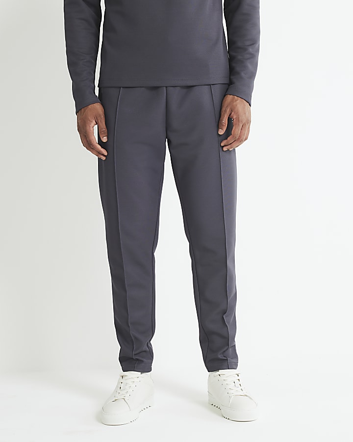 Grey Slim Fit Pique Joggers