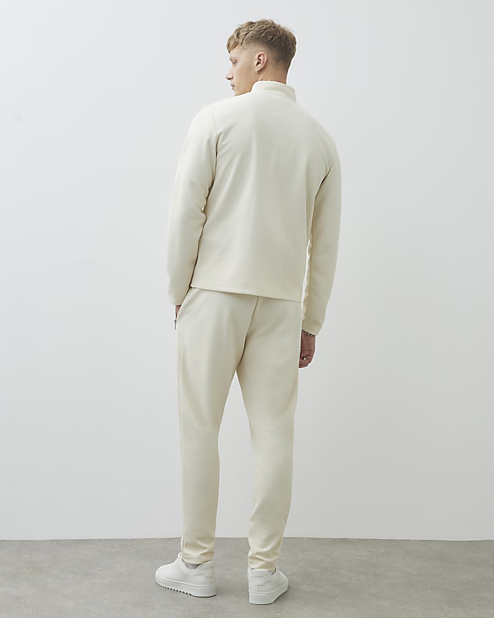 Ecru Slim Fit Joggers