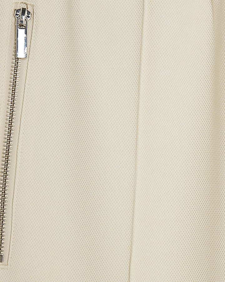 Cream Slim Fit Joggers