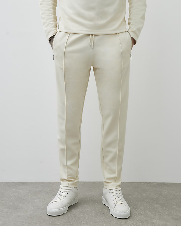Ecru Slim Fit Joggers
