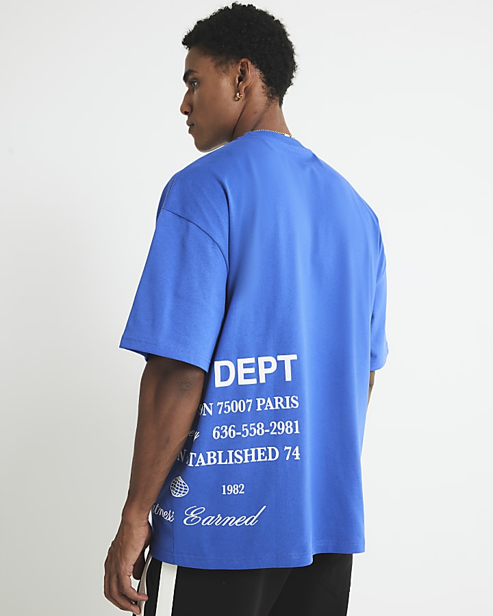 Blue Oversized Fit Archive T-Shirt