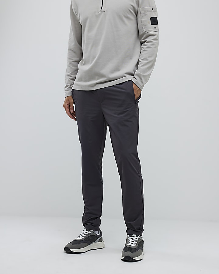 Grey Skinny Fit Chino Trousers