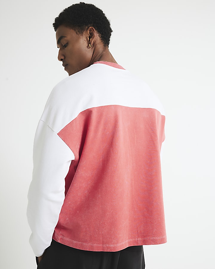 Red Oversized Fit Palais 72 Number Top