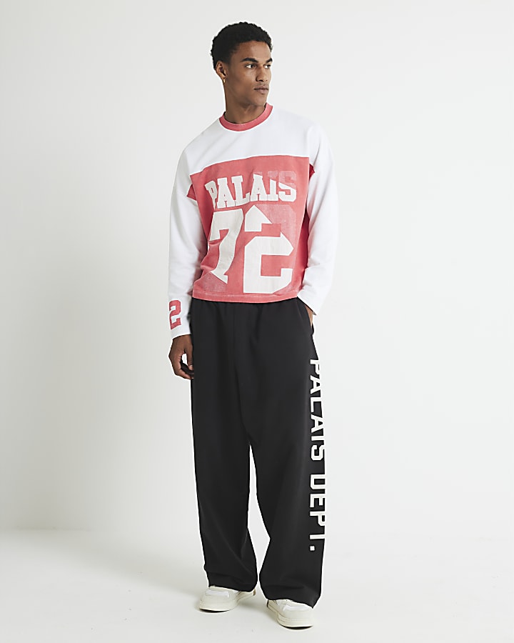 Red Oversized Fit Palais 72 Number Top