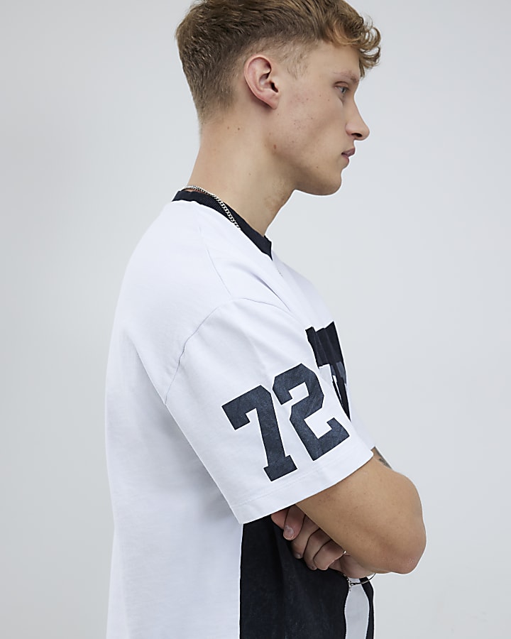 Black Oversized Fit Palais 72 Number T-Shirt