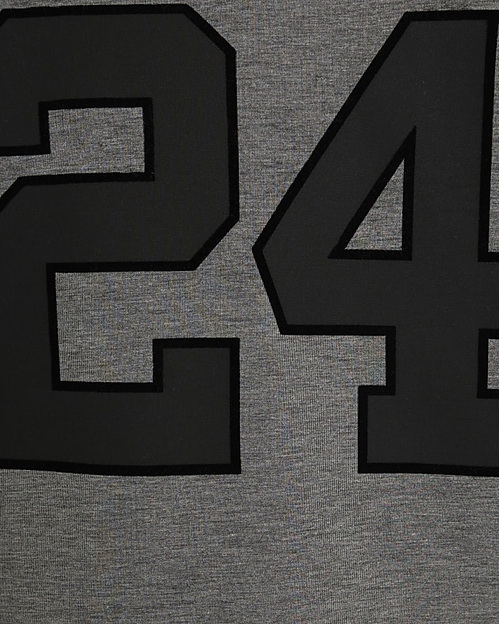 Grey Oversized Fit 24 Jersey T-Shirt