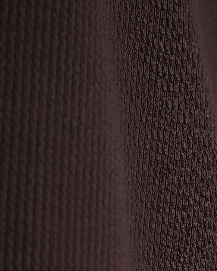 Red Slim Fit Taped Baseball Polo Shirt