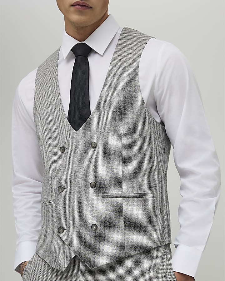 Grey Pupstooth Waistcoat