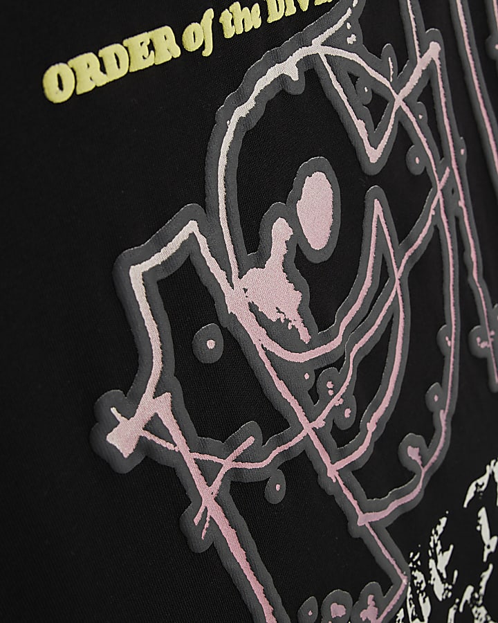 Black Regular Fit 1977 Summer Grunge T-Shirt
